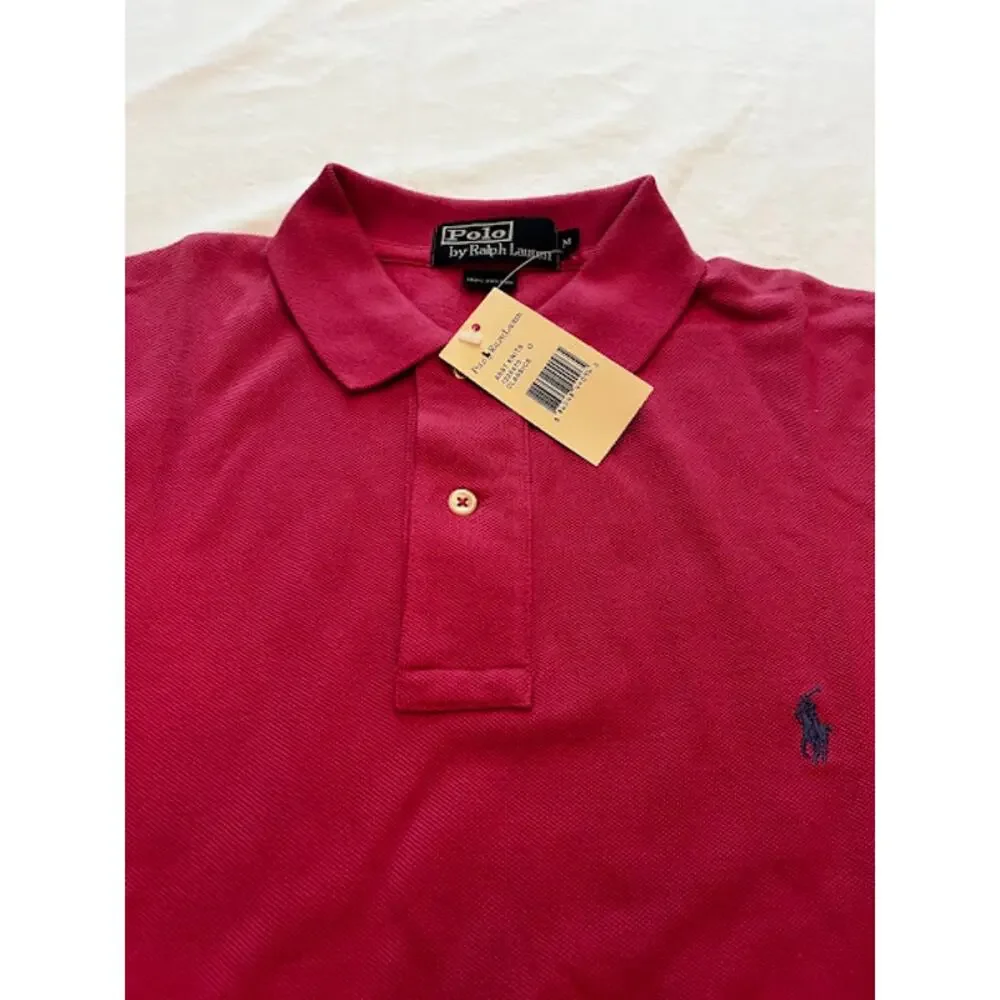 VTG Polo Ralph Lauren Shirt Pink Long Sleeve Medium NWT